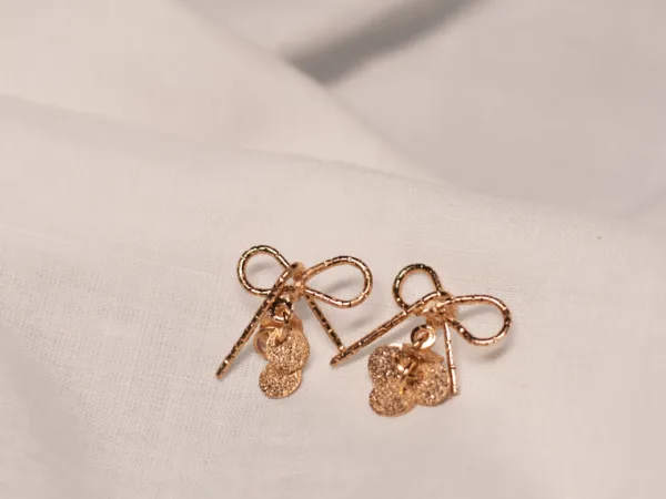 Trendy Korean Bow Tie Earrings