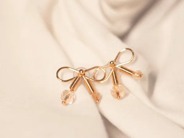 White Crystal Stud Earrings