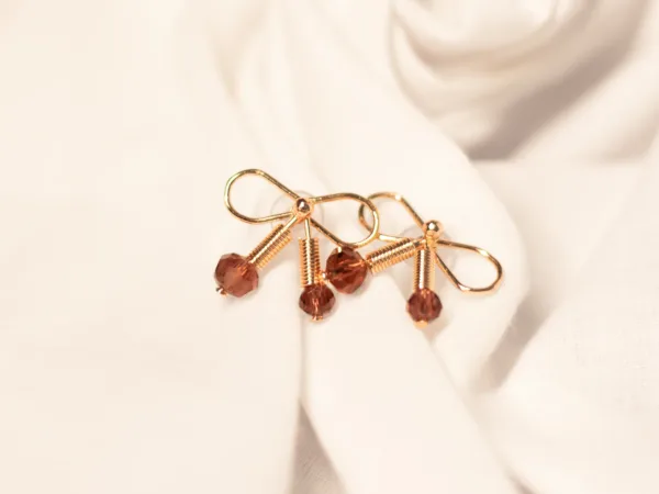 Brown Crystal Stud Earrings