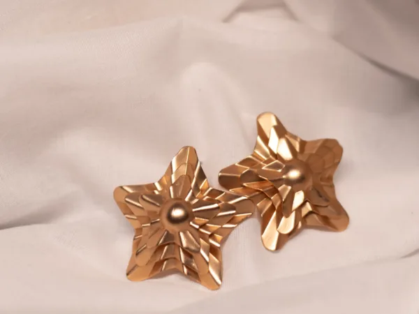 Anti tarnished flower earrings