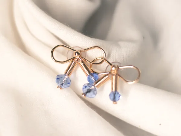 Blue Crystal Stud Earring for Party Wedding