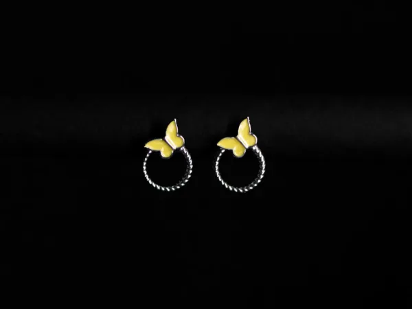 Yellow butterfly Earrings