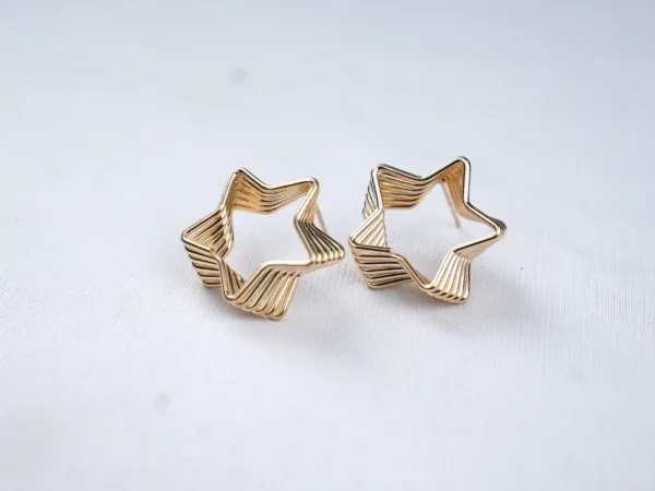 Western Korean Star Shape Chunky Studs / Earrings