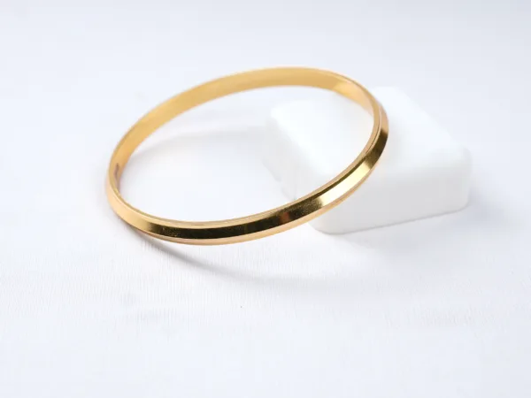 Gold Polished Or Plated Over Solid Silver Bangle Kada, Sikhha Punjabi Kada, Best Unisex Gifting Jewelry