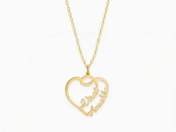 Lovestruck Couple Pendant with Link Chain